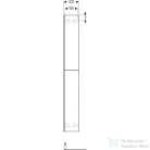 Geberit ACANTO 22x47,6x173 cm-es 2 fiókos magas szekrény,2 rekesszel,matt homokszürke/homokszürke fényes üveg 500.638.JL.2