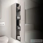 Geberit ACANTO 22x47,6x173 cm-es 2 fiókos magas szekrény,2 rekesszel,matt homokszürke/homokszürke fényes üveg 500.638.JL.2