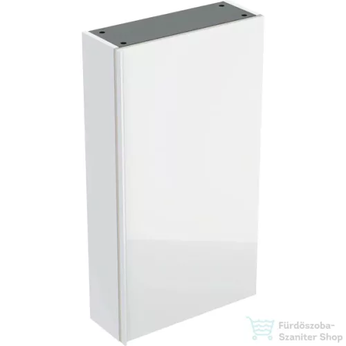 Geberit ACANTO 45x17,4x82 cm-es 1 ajtós fali szekrény belső tükörrel,fényes fehér/üveg 500.639.01.2