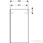 Geberit ACANTO 45x17,4x82 cm-es 1 ajtós fali szekrény belső tükörrel,fényes fehér/üveg 500.639.01.2