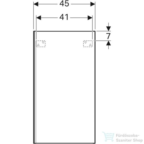Geberit ACANTO 45x17,4x82 cm-es 1 ajtós fali szekrény belső tükörrel,fényes fehér/üveg 500.639.01.2