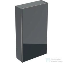  Geberit ACANTO 45x17,4x82 cm-es 1 ajtós fali szekrény belső tükörrel,matt fekete/fekete fényes üveg 500.639.16.1