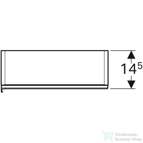 Geberit ACANTO 45x17,4x82 cm-es 1 ajtós fali szekrény belső tükörrel,matt fekete/fekete fényes üveg 500.639.16.1