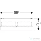 Geberit ACANTO 59,5x83 cm-es kétajtós tükrös szekrény LED-világítással,fakó tölgy 500.644.00.2