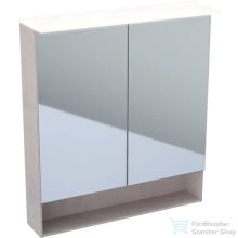   Geberit ACANTO 75x83 cm-es kétajtós tükrös szekrény LED-világítással,fakó tölgy 500.645.00.2