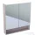 Geberit ACANTO 75x83 cm-es kétajtós tükrös szekrény LED-világítással,fakó tölgy 500.645.00.2