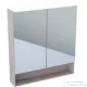 Geberit ACANTO 75x83 cm-es kétajtós tükrös szekrény LED-világítással,fakó tölgy 500.645.00.2