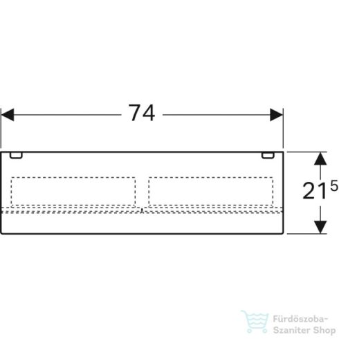 Geberit ACANTO 75x83 cm-es kétajtós tükrös szekrény LED-világítással,fakó tölgy 500.645.00.2