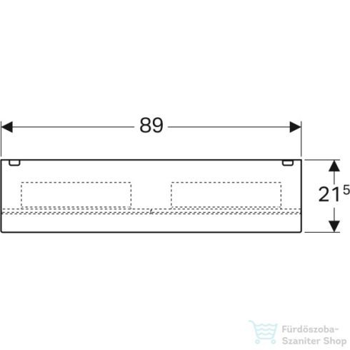 Geberit ACANTO 90x83 cm-es kétajtós tükrös szekrény LED-világítással,fakó tölgy 500.646.00.2