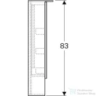 Geberit ACANTO 90x83 cm-es kétajtós tükrös szekrény LED-világítással,fakó tölgy 500.646.00.2