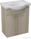 AQUALINE KERAMIA FRESH mosdótartó szekrény, 60,5x74x34cm, platina tölgy 50065