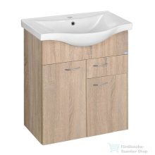   AQUALINE KERAMIA FRESH mosdótartó szekrény, 60,5x74x34cm, platina tölgy 50066