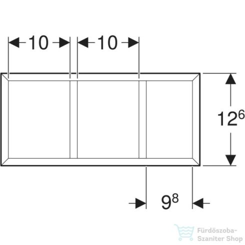 Geberit SMYLE SQUARE H elosztású fiókrendező felső fiókhoz,láva 500.677.00.1