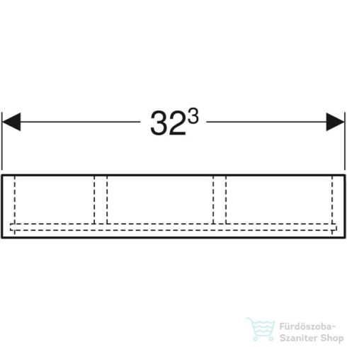 Geberit SMYLE SQUARE H elosztású fiókrendező felső fiókhoz,láva 500.677.00.1