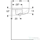Geberit VARIFORM 55x45 cm-es félig beépíthető mosdó,fehér 500.681.01.1