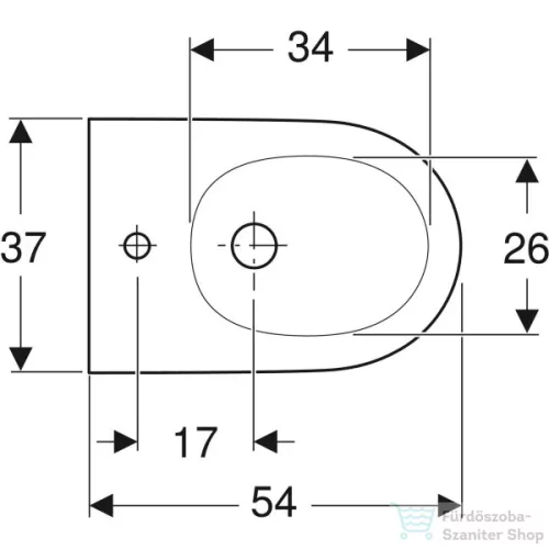 Geberit ONE fali bidé KeraTect mázzal,fehér 500.690.01.1
