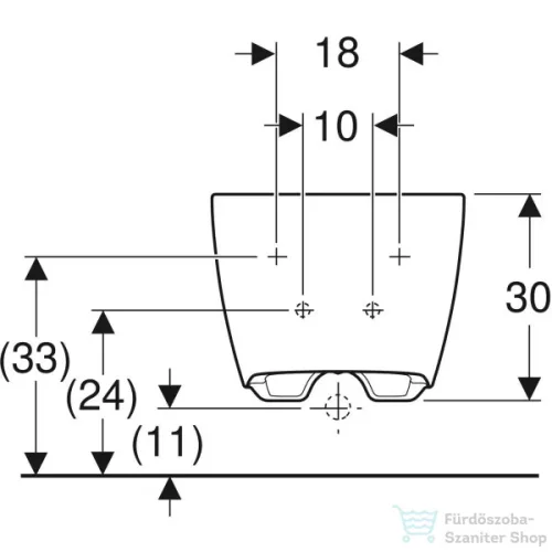 Geberit ONE fali bidé KeraTect mázzal,fehér 500.690.01.1