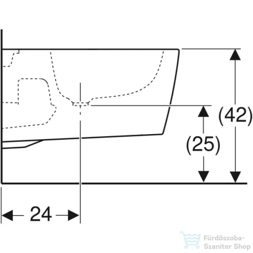 Geberit ONE fali bidé,matt fehér 500.690.JT.1