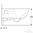 Geberit SELNOVA COMFORT perem nélküli akadálymentes mélyöblítésű fali wc,fehér 500.693.01.2