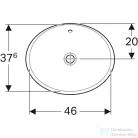 Geberit VARIFORM 50x40 cm-es beépíthető mosdó csaplyuk nélkül,alul mázas,fehér 500.709.01.2