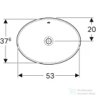 Geberit VARIFORM 55x40 cm-es beépíthető mosdó csaplyuk nélkül,fehér 500.716.01.2