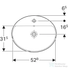 Geberit VARIFORM 55x45 cm-es beépíthető mosdó,fehér 500.720.01.2