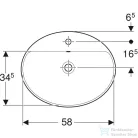 Geberit VARIFORM 60x48 cm-es beépíthető mosdó,fehér 500.724.01.2