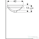 Geberit VARIFORM 60x40 cm-es beépíthető mosdó csaplyuk nélkül,fehér 500.728.01.2