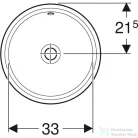 Geberit VARIFORM 40,5 cm-es alulról beépíthető mosdó csaplyuk nélkül,fehér 500.744.01.2