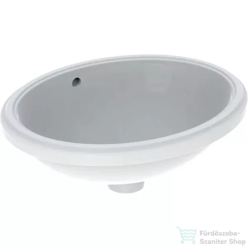 Geberit VARIFORM 49,5x42 cm-es alulról beépíthető mosdó csaplyuk nélkül,alul mázas,fehér 500.749.01.2