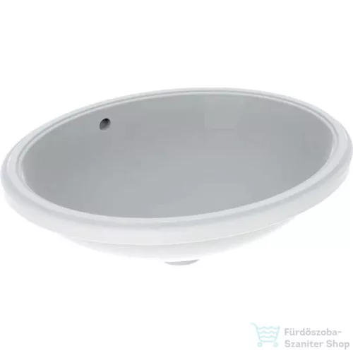 Geberit VARIFORM 56x46 cm-es alulról beépíthető mosdó csaplyuk nélkül,alul mázas,fehér 500.753.01.2