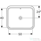 Geberit VARIFORM 58x49 cm-es alulról beépíthető mosdó csaplyuk nélkül,fehér 500.764.01.2