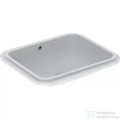   Geberit VARIFORM 58x49 cm-es alulról beépíthető mosdó csaplyuk nélkül,alul mázas,fehér 500.765.01.2