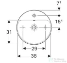 Geberit VariForm 45 cm pultra ültethető mosdó 500.769.01.2