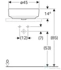 Geberit VariForm 45 cm pultra ültethető mosdó 500.769.01.2