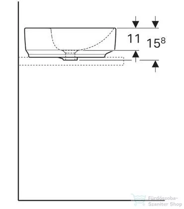 Geberit VariForm 45 cm pultra ültethető mosdó 500.769.01.2