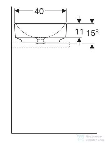 Geberit VariForm 55x40 cm pultra ültethető mosdó 500.771.01.2