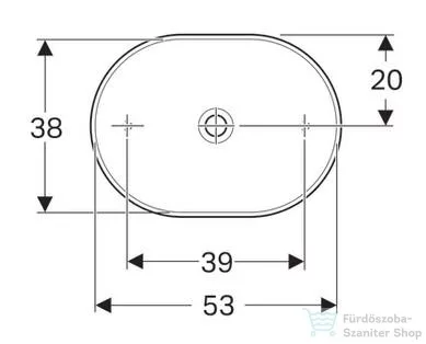 Geberit VariForm 55x40 cm pultra ültethető mosdó 500.774.01.2