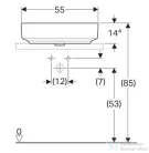 Geberit VariForm 55x40 cm pultra ültethető mosdó 500.774.01.2