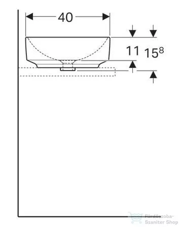 Geberit VariForm 55x40 cm pultra ültethető mosdó 500.774.01.2