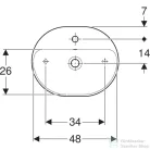 Geberit VARIFORM 50x40 cm-es pultra ültethető mosdó,fehér 500.775.01.2