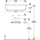 Geberit VARIFORM 50x40 cm-es pultra ültethető mosdó,fehér 500.775.01.2