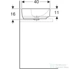 Geberit VARIFORM 50x40 cm-es pultra ültethető mosdó,fehér 500.775.01.2