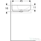 Geberit VARIFORM 60x45 cm-es pultra ültethető mosdó,fehér 500.777.01.2