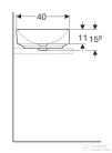 Geberit VariForm 55x40 cm pultra ültethető mosdó 500.779.01.2