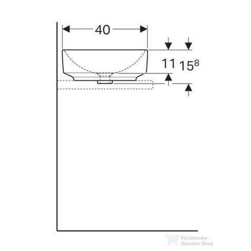 Geberit VariForm 55x40 cm pultra ültethető mosdó 500.779.01.2
