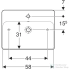 Geberit VARIFORM 60x45 cm-es pultra ültethető mosdó,fehér 500.780.01.2