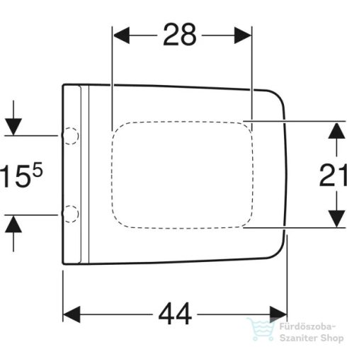 Geberit Xeno² lecsapódásgátlós wc ülőke gyorskioldóval,500.833.01.1