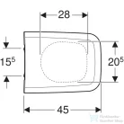 Geberit iCON SQUARE lecsapódásgátlós wc ülőke gyorskioldós zsanérral,fehér 500.837.01.1