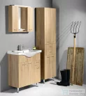 AQUALINE KERAMIA FRESH mosdótartó szekrény, 74,5x74x34,5cm, platina tölgy 50083